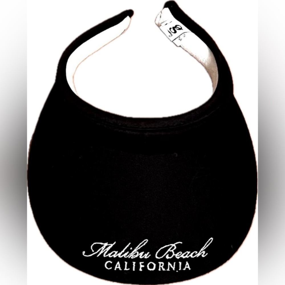 Malibu beach California black sunvisor. New without tags. Unisex